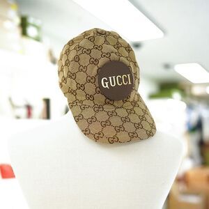 Gucci Baseball Cap Beige Cotton Luxury Hat Gift